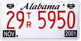 2001 Alabama Truck License Plate