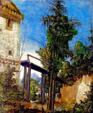 art print of Landscape with a Foot Bridge by Albrecht Altdorfer