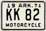 1971 Arkansas Motorcycle License Plate