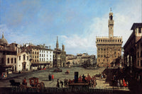 The Piazza della Signoria in Florence painting by Bernardo Bellotto