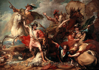 Art Print of Alexander III of Scotland rescued in Death of the Stag by Benjamin West