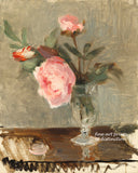 archival art Print of Peonies painted by Berthe Morisot