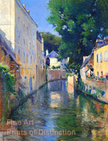 Art Print of The River Isole, Quimperle painting by Aurelianode Beruete