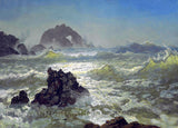 archival art Print of Seal Rocks in California painted by Albert Bierstadt