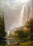 archival art Print of Yosemite Falls by Albert Bierstadt 