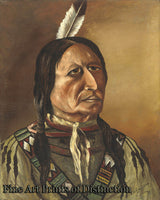 An archival art Print of Plains Indian by J. W. Bradshaw