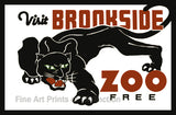 Visit Brookside Zoo with Panther Advertisement art print