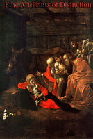 An archival premium Quality Art Print of Adoration of the Shepherds by Caravaggio