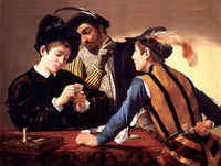 art print of The Cardsharp by Caravaggio