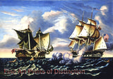 Art Print of The Capture of H.B.M. Frigate Macedonian by the US Frigate as depicted by Thomas Chambers