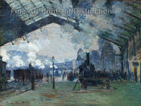 Art Print of the Arrival of the Normandy Train, Gare Saint-Lazare by Claude Monet