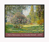 Poster of Parc Monceau painted by Claude Monet in 1876