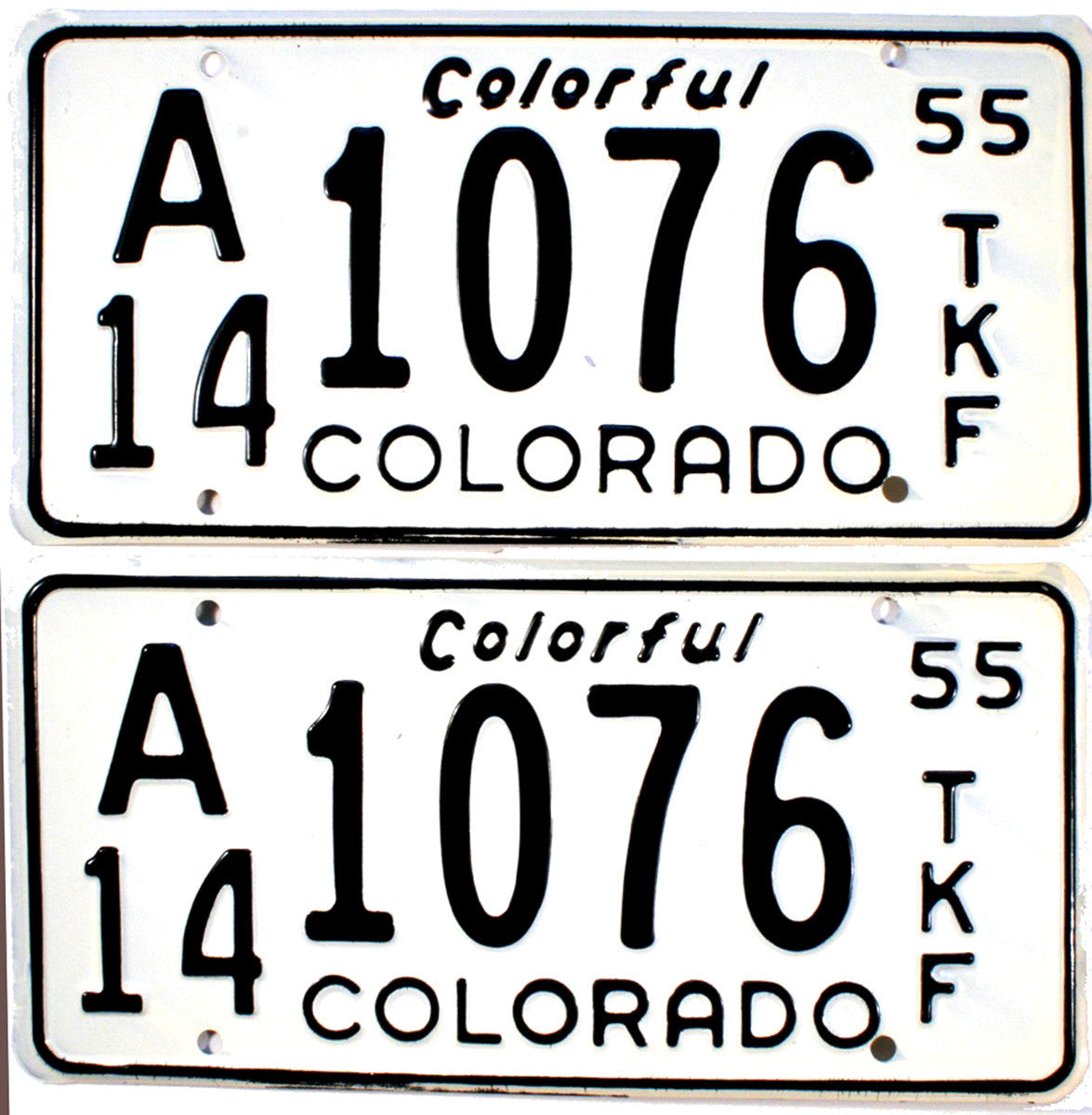 1955 Colorado Farm Truck License Plates