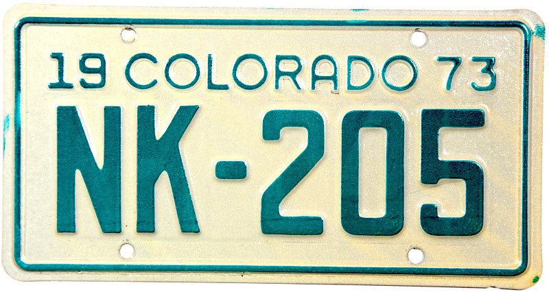 1973 Colorado Motorcycle License Plate