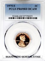 1975-S Lincoln Cent PCGS Proof 69 Red Deep Cameo