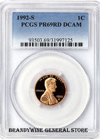 1992-S Lincoln Cent PCGS Proof 69 Red Deep Cameo