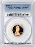 1994-S Lincoln Cent PCGS Proof 69 Red Deep Cameo