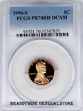 1996-S Lincoln Cent PCGS Proof 70 Red Deep Cameo