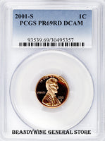 2001-S Lincoln Cent PCGS Proof 69 Red Deep Cameo