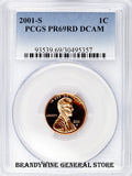 2001-S Lincoln Cent PCGS Proof 69 Red Deep Cameo