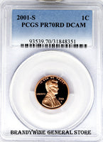 2001-S Lincoln Cent PCGS Proof 70 Red Deep Cameo