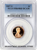 2007-S Lincoln Cent PCGS Proof 69 Red Deep Cameo