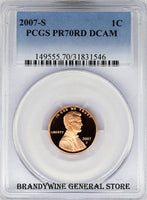 2007-S Lincoln Cent PCGS Proof 70 Red Deep Cameo