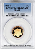 2011-S Lincoln Cent PCGS Proof 69 Red Deep Cameo