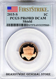 2015-S Lincoln Cent PCGS First Strike Proof 69 Red Deep Cameo