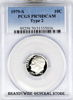 1979-S Type 2 Roosevelt Dime PCGS Proof 70 Deep Cameo