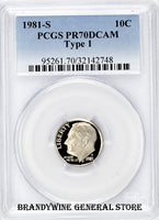 1981-S Type 1 Roosevelt Dime PCGS Proof 70 Deep Cameo