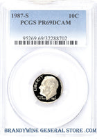 1987-S Roosevelt Dime PCGS Proof 69 Deep Cameo