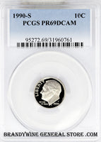 1990-S Roosevelt Dime PCGS Proof 69 Deep Cameo