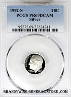 1992-S Roosevelt Silver Dime PCGS Proof 69 Deep Cameo