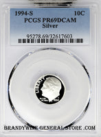 1994-S Roosevelt Silver Dime PCGS Proof 69 Deep Cameo