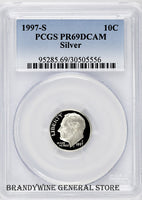 1997-S Roosevelt Silver Dime PCGS Proof 69 Deep Cameo