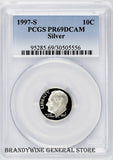 1997-S Roosevelt Silver Dime PCGS Proof 69 Deep Cameo