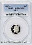 1997-S Roosevelt Silver Dime PCGS Proof 69 Deep Cameo