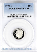 1999-S Roosevelt Dime PCGS Proof 69 Deep Cameo