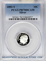 2002-S Roosevelt Silver Dime PCGS Proof 70 Deep Cameo