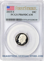 2015-S Roosevelt Dime First Strike PCGS Proof 69 Deep Cameo