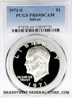 1971-S Silver Eisenhower Dollar PCGS Proof 69 Deep Cameo