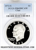 1973-S Eisenhower Dollar PCGS Proof 69 Deep Cameo