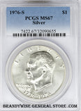 1976-S Eisenhower Silver Dollar PCGS Mint State 67