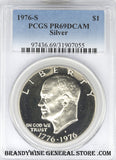 1976-S Silver Eisenhower Dollar PCGS Proof 69 Deep Cameo
