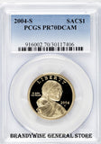 2004-S Sacagawea Dollar Coin PCGS Proof 70 Deep Cameo