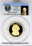 2007-S John Adams Dollar Coin PCGS Proof 70 Deep Cameo Obverse