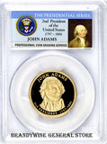 2007-S John Adams Dollar PCGS Proof 69 Deep Cameo Obverse