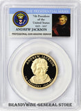 2008-S Andrew Jackson Presidential Dollar PCGS Proof 70 Deep Cameo Obverse