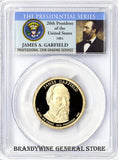2011-S James Garfield Presidential Dollar PCGS Proof 69 Deep Cameo Obverse